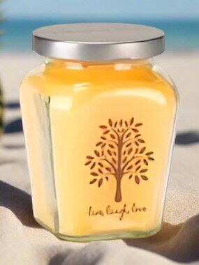 Pineapple Paradise candle jar 7.5 oz New Approx burn time 48 hrs Home Interiors